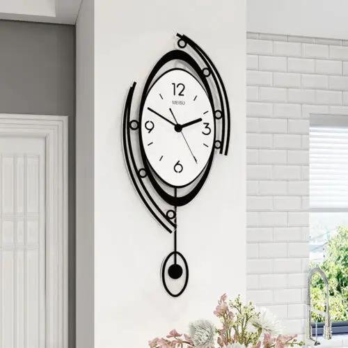 Horloge murale nordique moderne 3D créative, décor artistique pour salon et chambre à coucher, nouve