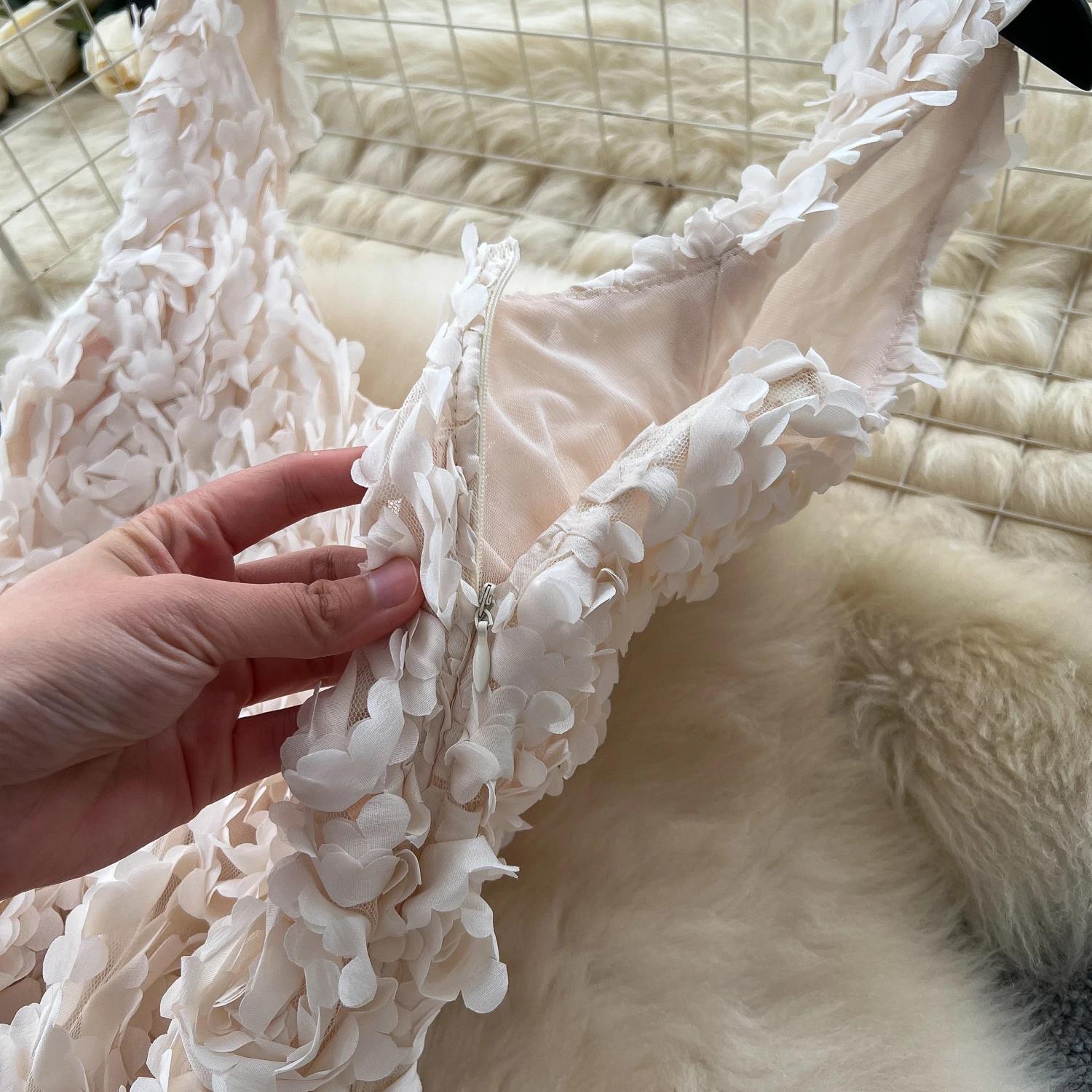 Sexy tridimensionnel Vintage mode coréenne soirée longue robe crayon robe ceremonie robes femmes vêt