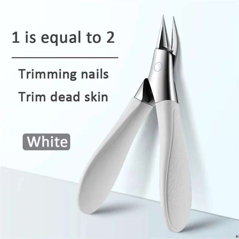 Coupe-ongles coupe-ongles pour ongles épais pour personnes âgées avec lame diagonale courbe pour ong