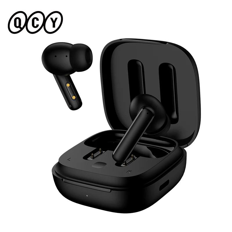 QCY-Écouteurs sans fil T13 ANC, Bluetooth 5.3, TWS ANC, suppression du bruit, sauna, téléphone, 4 mi