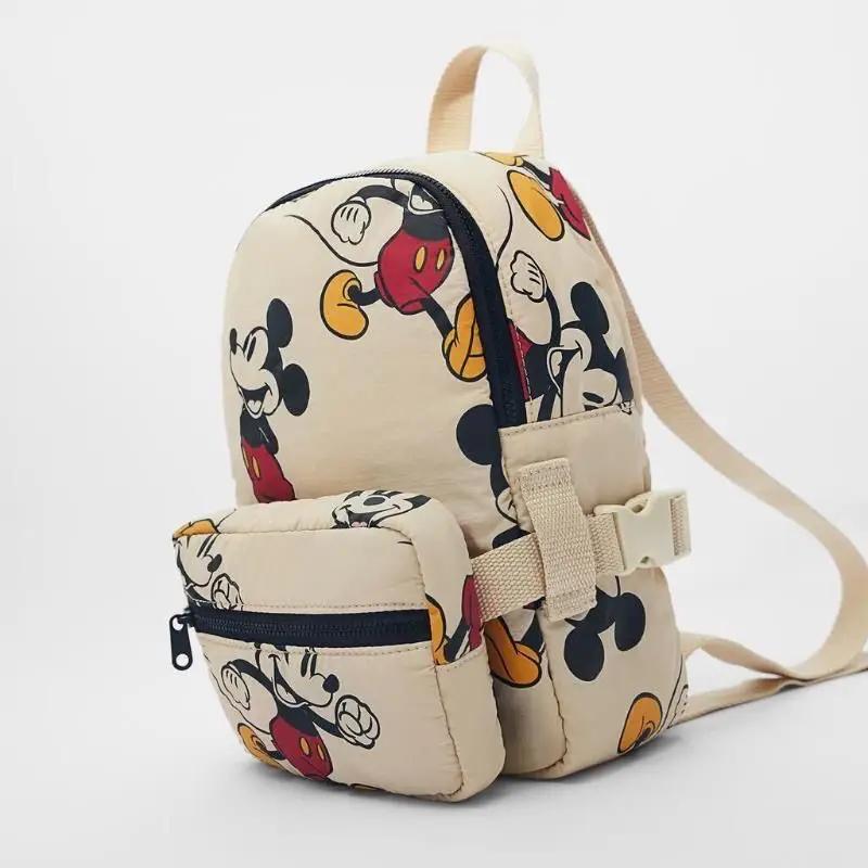 Disney-Sac à bandoulière de dessin animé pour enfants, joli cartable, sac à dos pour bébé fille, cad