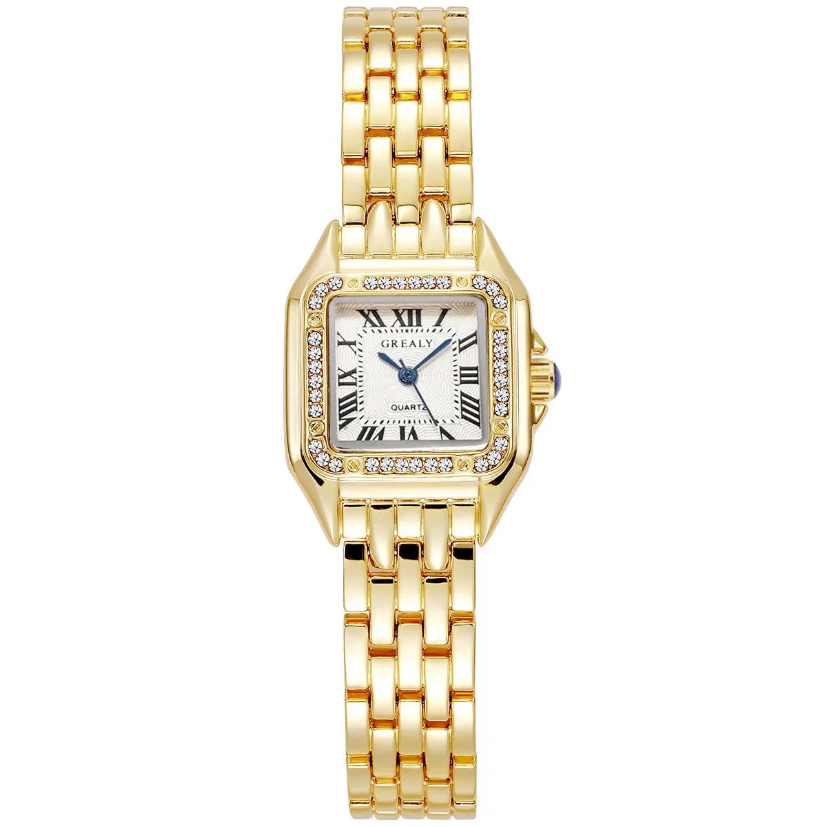 Femmes montre lumière marque de luxe affaires or acier inoxydable dames mode montres à Quartz femme