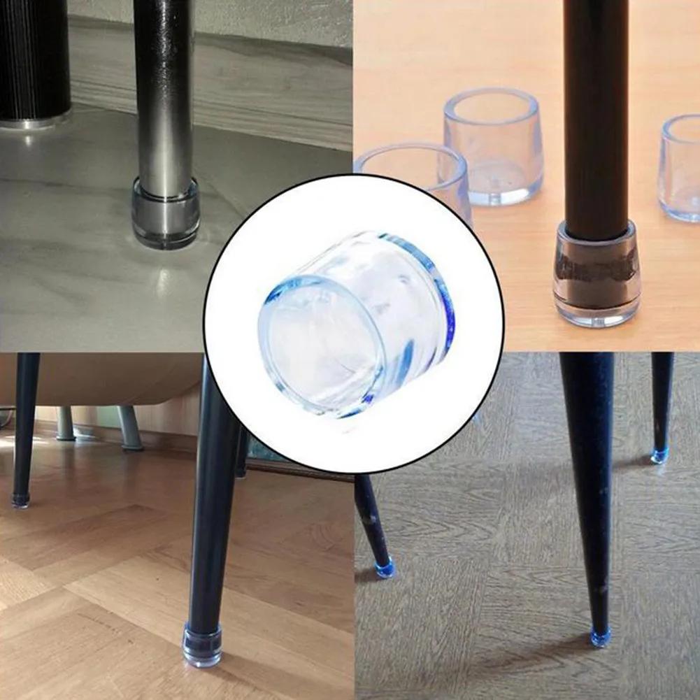 16 pièces couvre-pieds de chaise couvre-pieds de chaise en caoutchouc pieds protecteur Pad meubles T