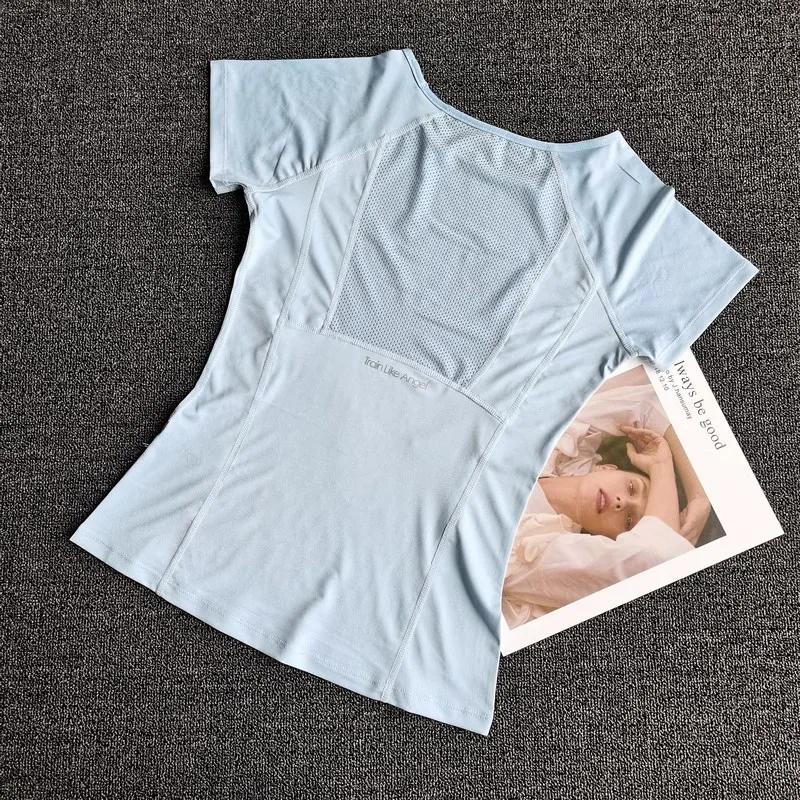 Chemise de sport plein air femme Yoga Fitness - T-Shirt course entraînement vêtements exercice respirant