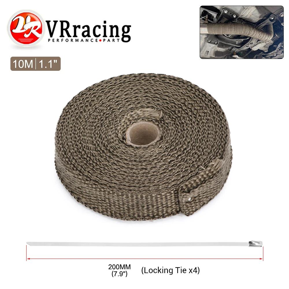 Bande d'enveloppe thermique en titane pour tuyau d'échappement, 1 "/25MM 5/10M/15M, avec attaches de