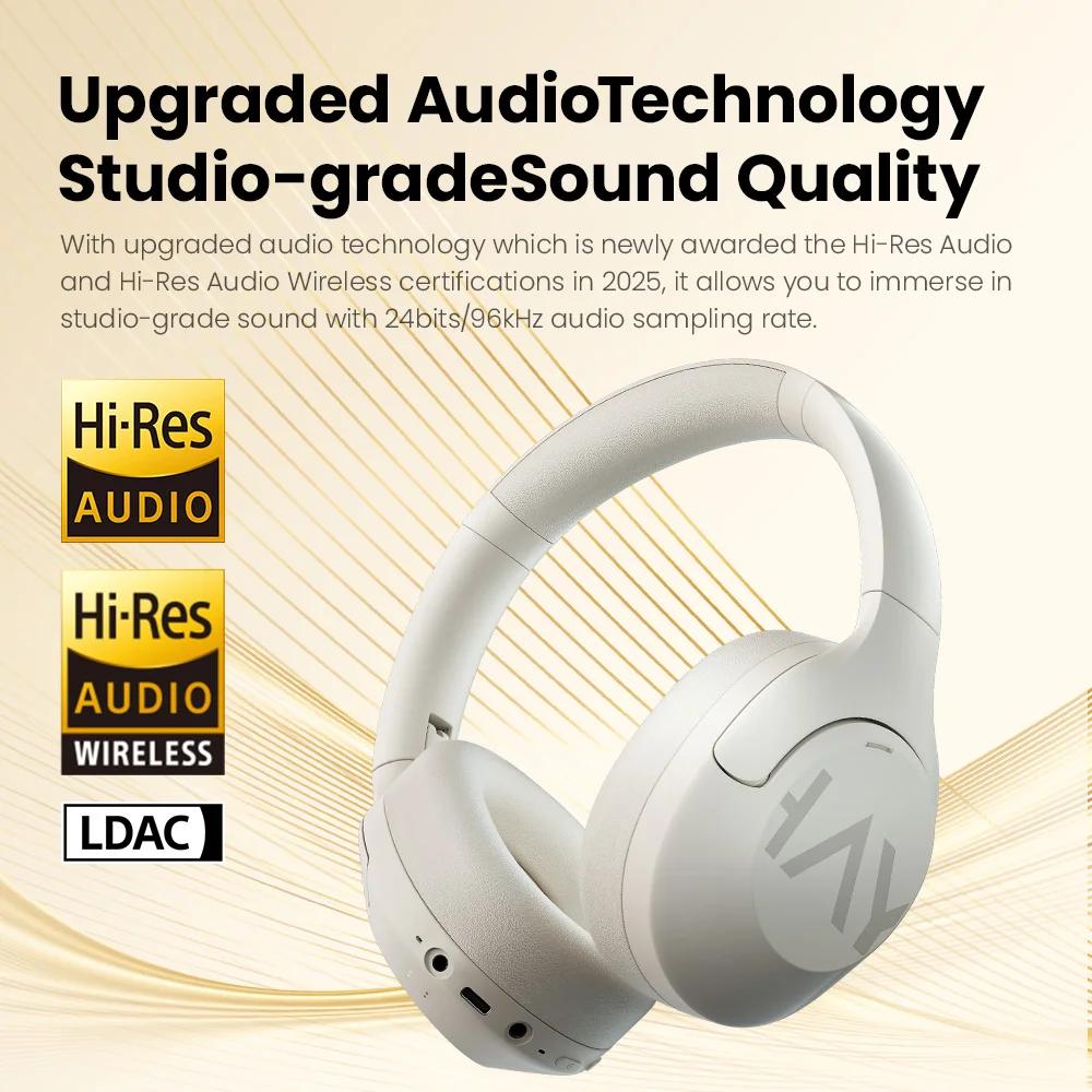 HAYLOU Écouteurs sans fil S30 Bluetooth 5.4 avec micro, suppression du bruit, ensembles de sauna, au