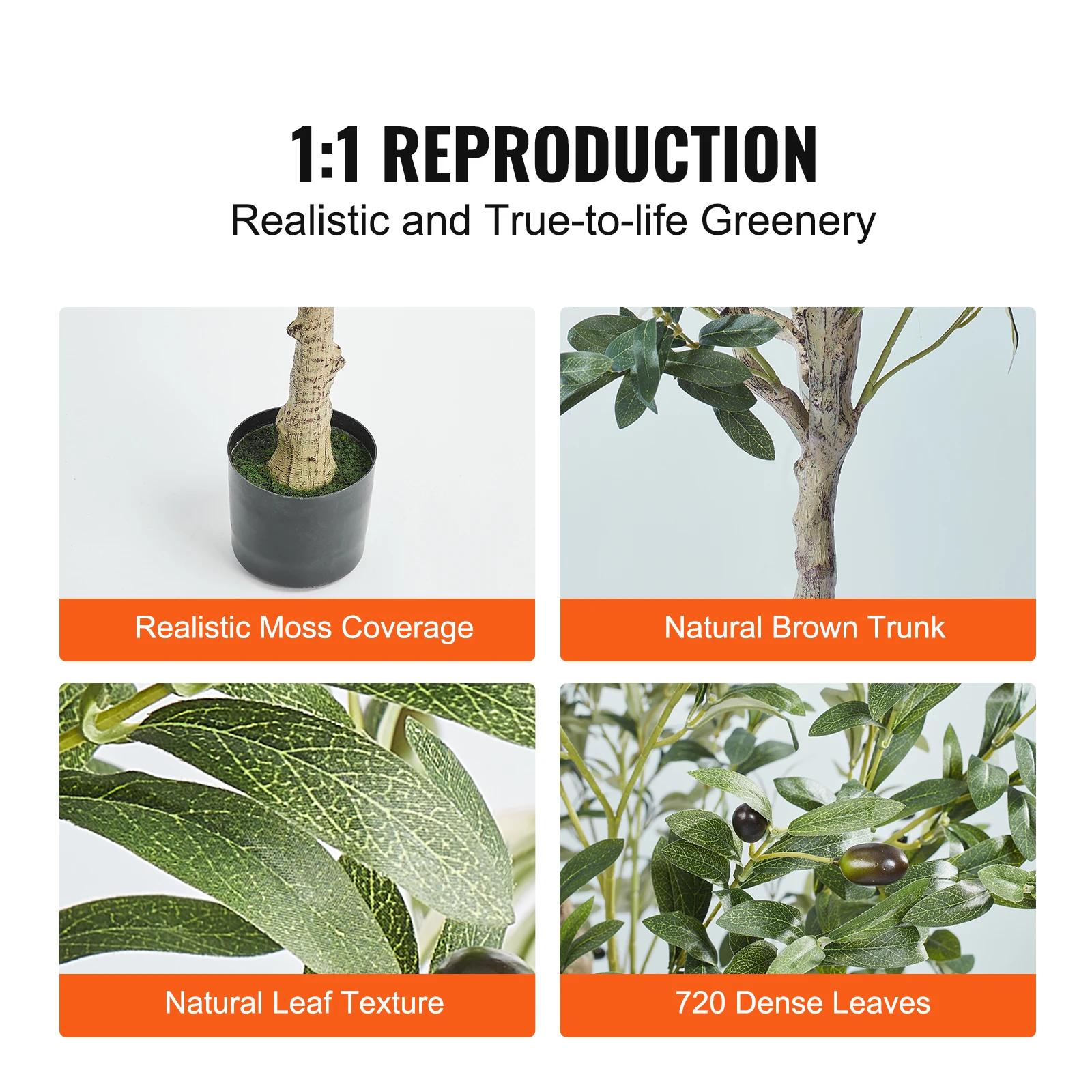 SucceBuy – olive artificielle de 4/5/6 pieds de haut, fausse plante, matériau PE sécurisé, Protectio