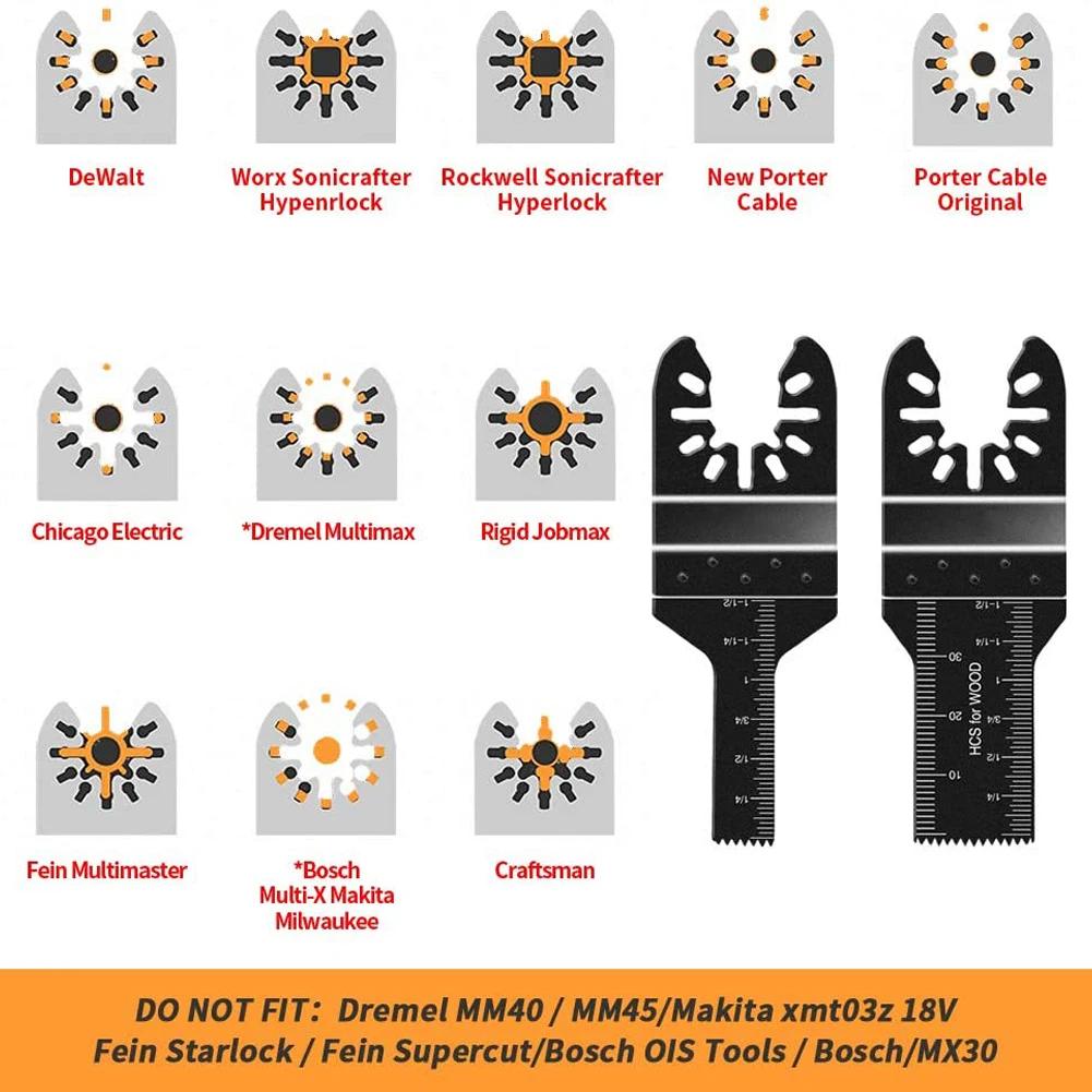 Lame de scie multi-outils oscillante à changement rapide, 81 pièces, pour Fein Black & Decker Bosch