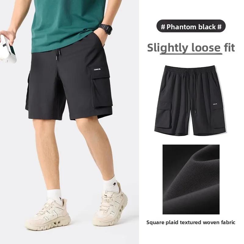 GOLDEN CAMEL Short d'été pour homme Short de travail à vent rapide Absorbant l'humidité Short de spo