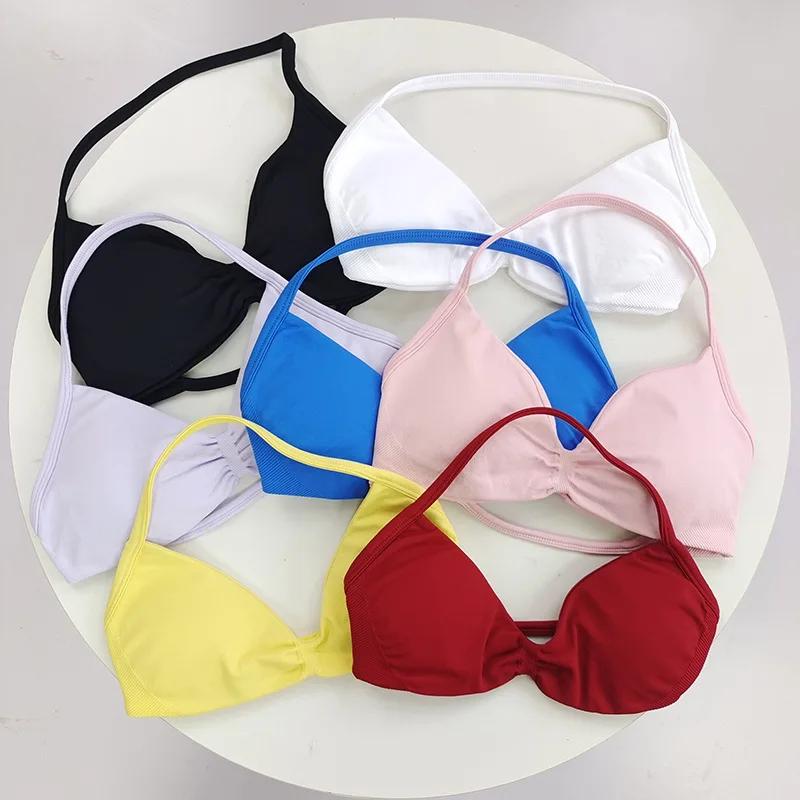 Soutien-gorge de gymnastique licou à fines bretelles pour femmes – Soutien-gorge de sport dos nu sex