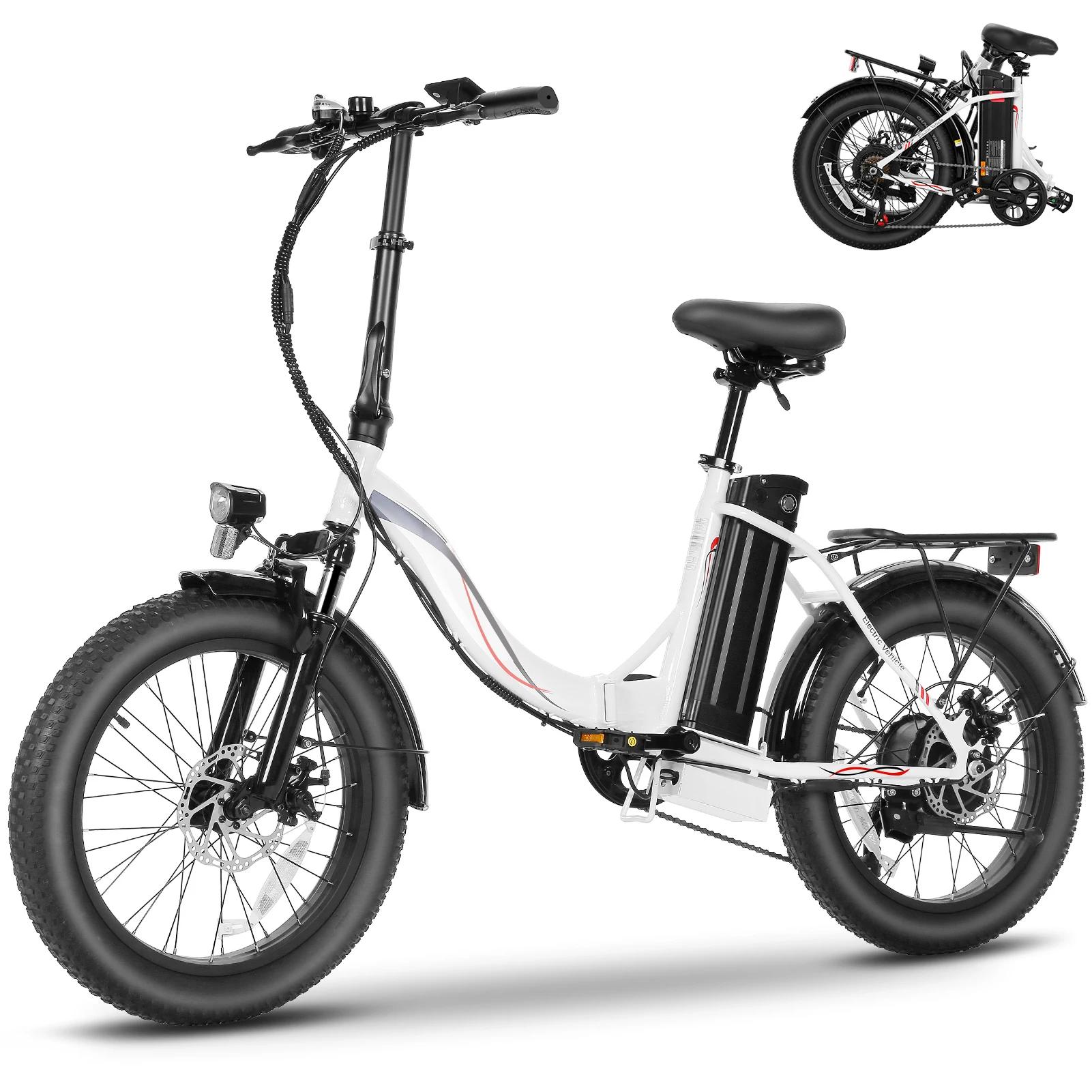 Vélo électrique pliant Step-Through Cruiser, moteur injuste, batterie perfective, système à 7 vitess