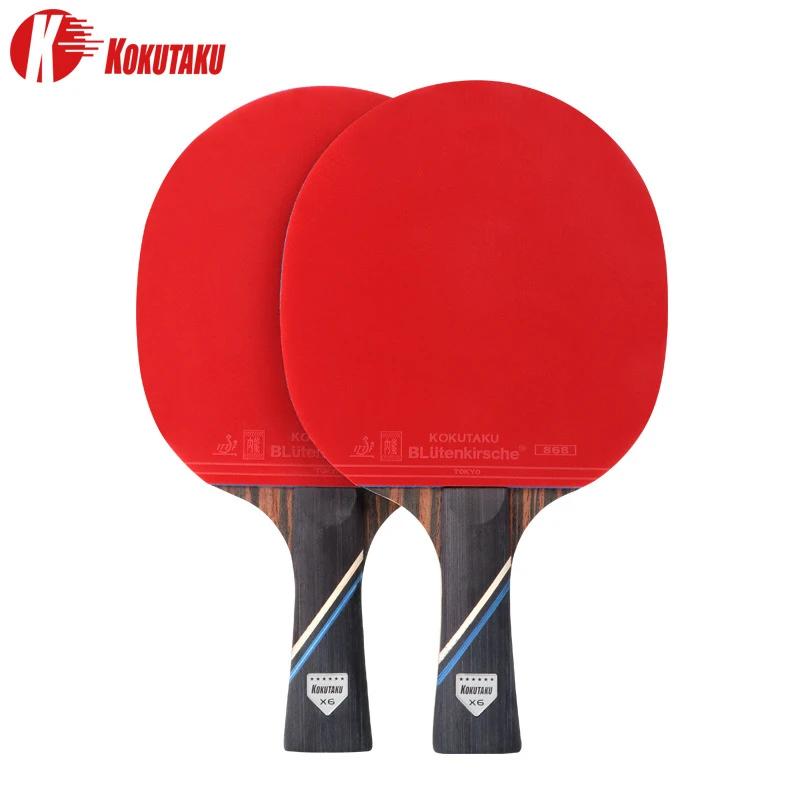 KOKUTAKU-Ensemble de raquettes de ping-pong 6 étoiles, pelle X6, raquette de tennis de table en carb