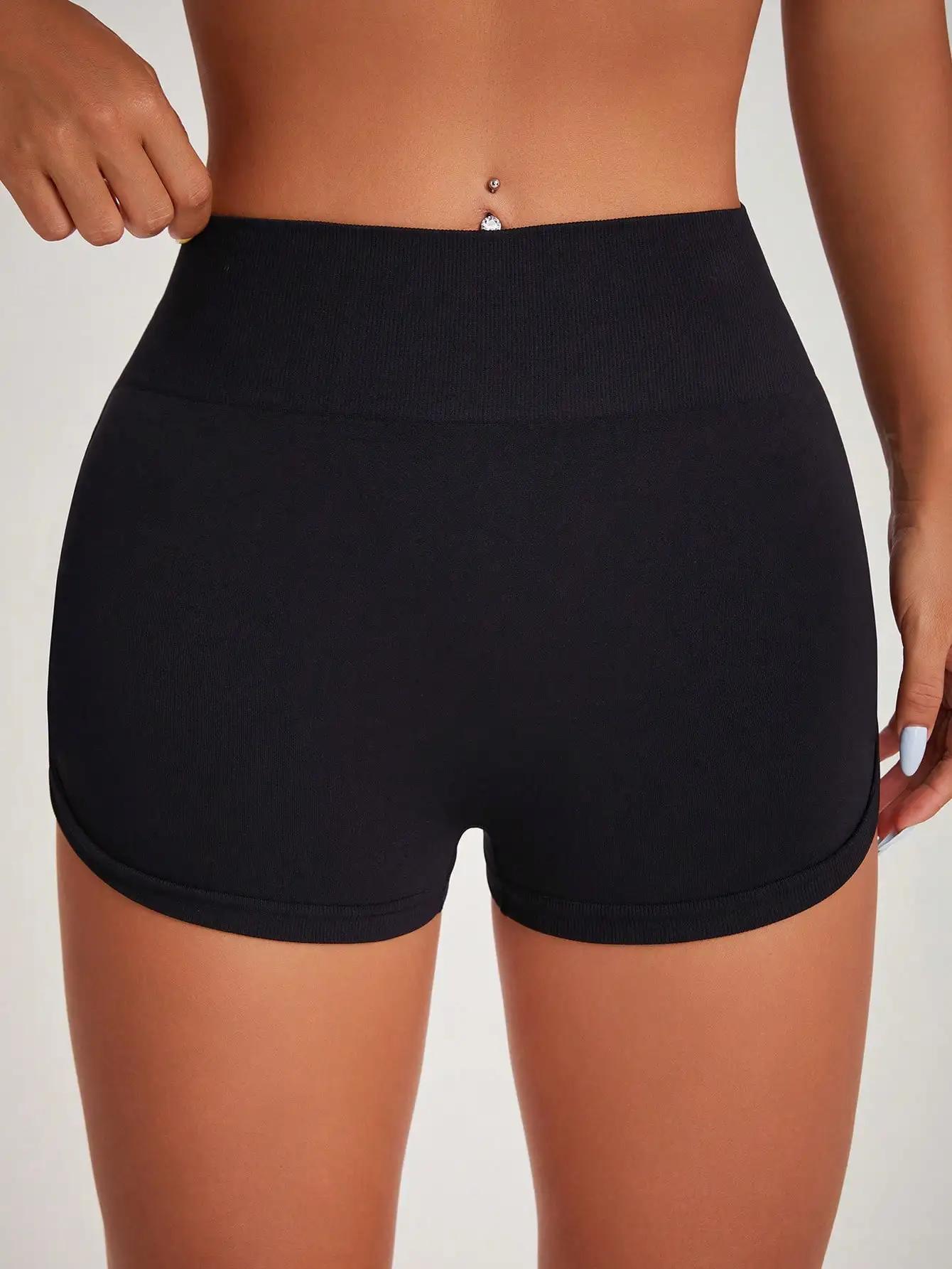 Short d'entraînement femme froissé levage fesses yoga sans couture motard gym