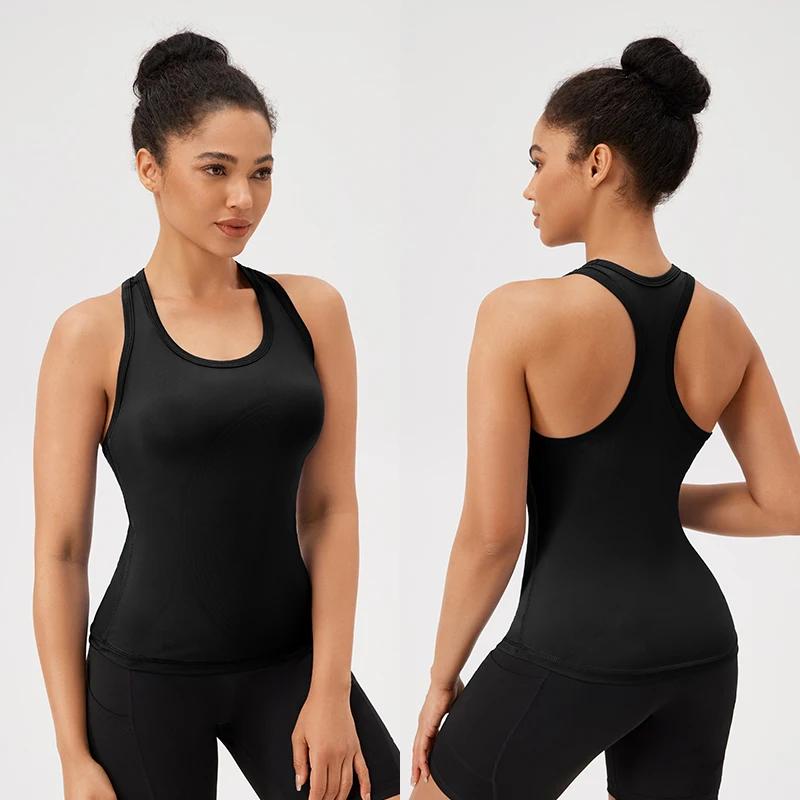 Chemise sport femme plein air - Top yoga glaçage et course matériel fitness respirant technique