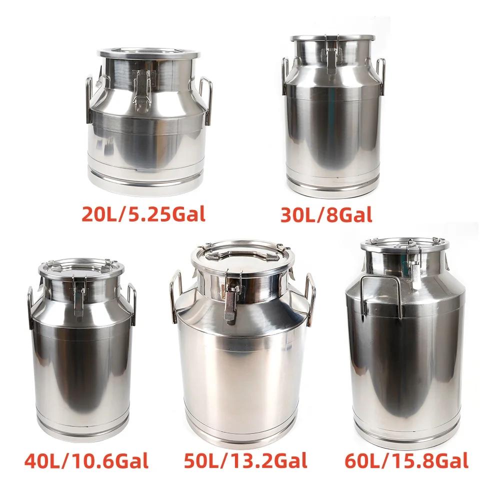 Grande boîte à lait en acier inoxydable avec couvercle scellé, carafe fourre-tout E27, 5.25, 8/10, 6