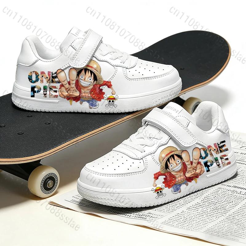 Baskets ONE PIECE Luffy à imprimé cool pour adolescents, étudiants, garçons, parents et enfants, lég