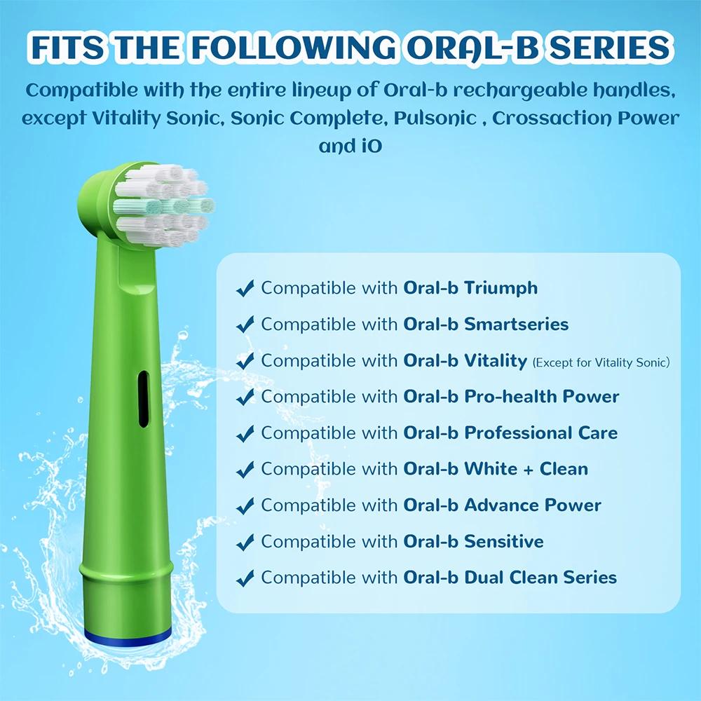 Têtes de rechange pour brosse à dents électrique, compatibles avec les enfants Oral B Braun, poils s