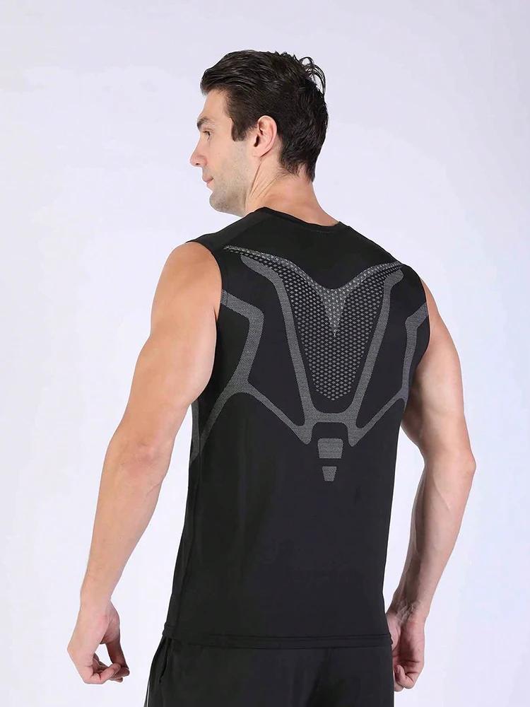 Maillot de sport élastique à compression pour homme, sous-vêtement respirant, séchage rapide, absorb
