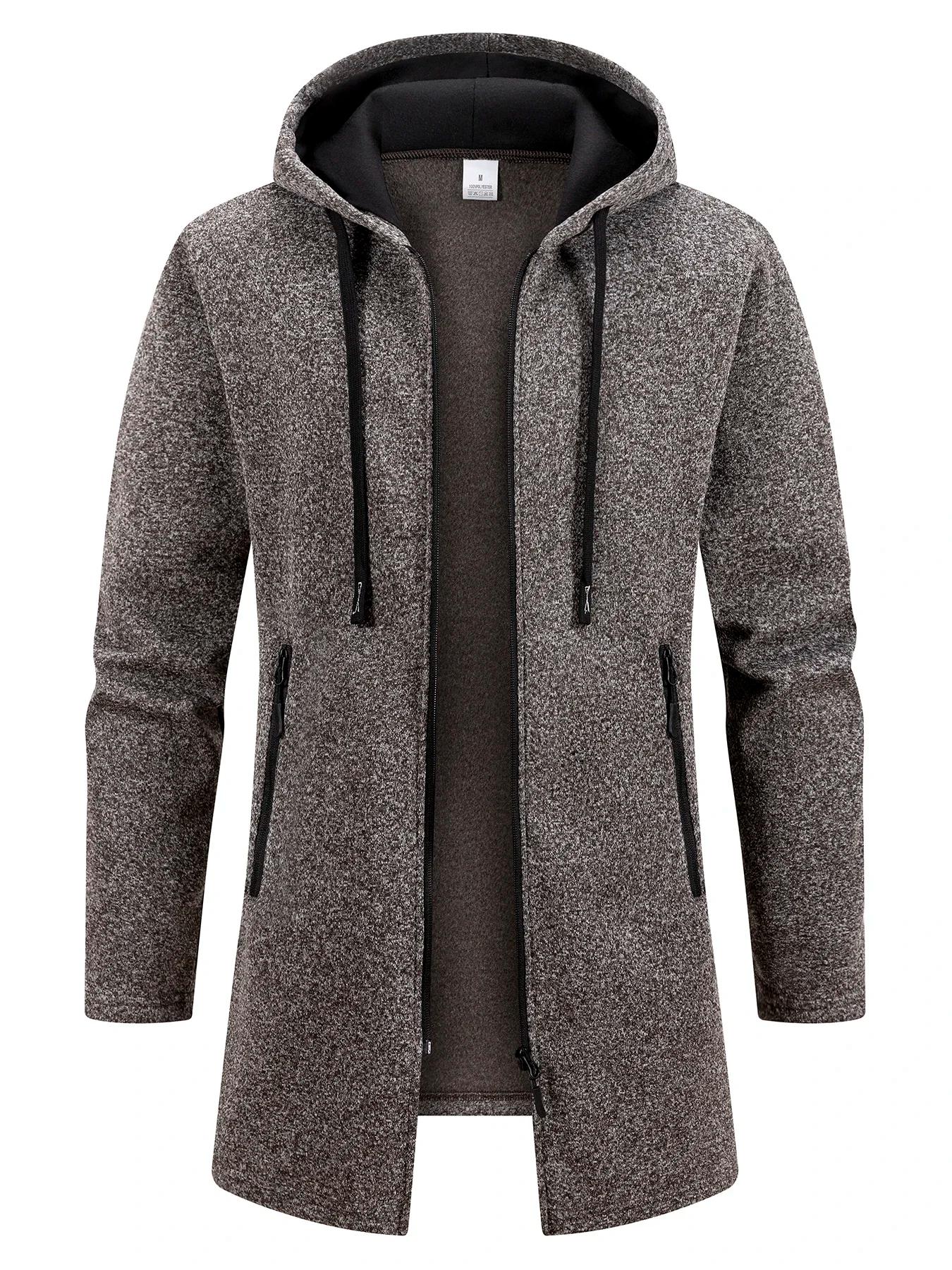 Sweat-shirt à manches longues pour homme, Streetwear, fermeture éclair, capuche, surdimensionné, cha