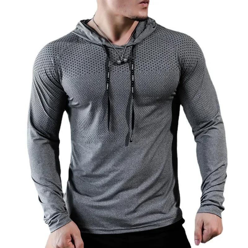 Sweat-shirt à capuche pour hommes, survêtement de Fitness, de Sport, de course, de Gym, d'entraîneme