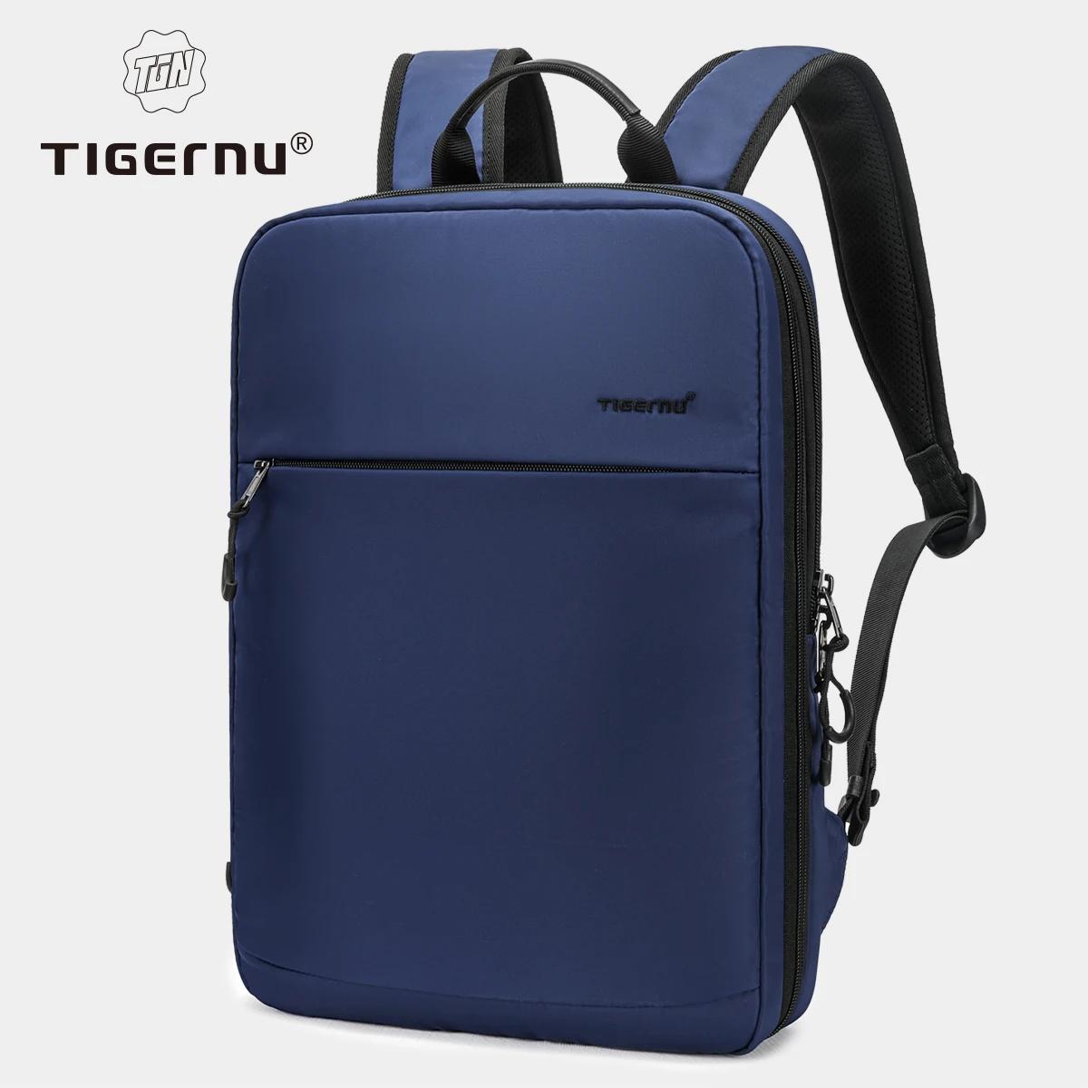 Tigernu sacs à dos extensibles pour hommes 15.6 pouces sac à dos pour ordinateur portable sacs collè
