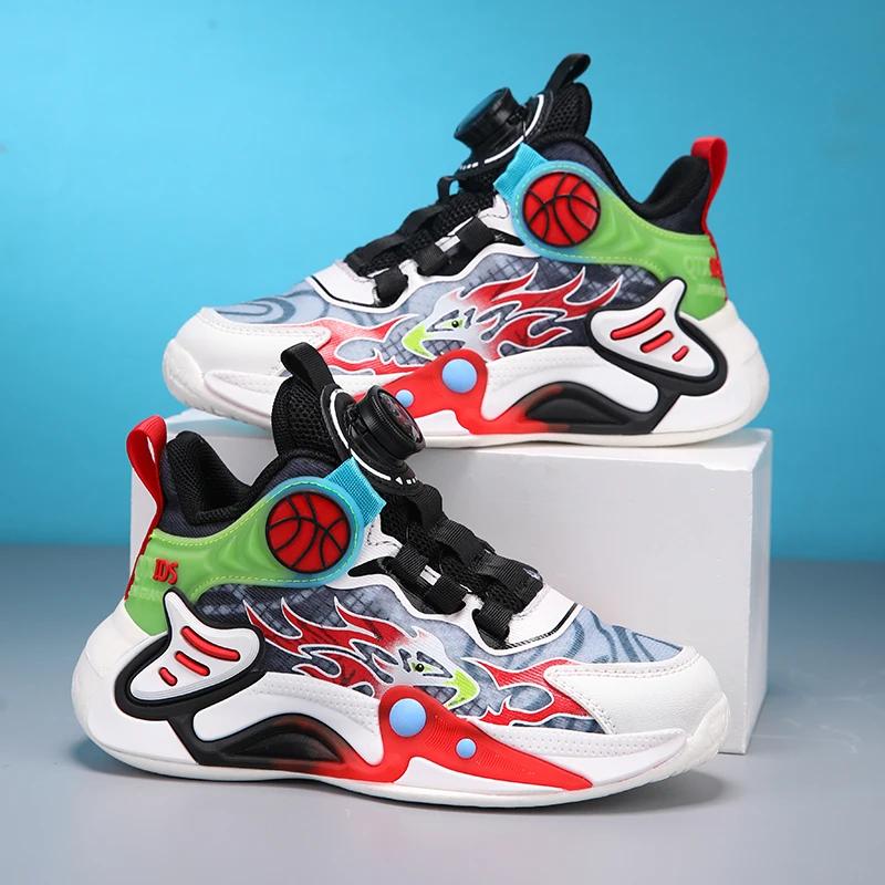 Baskets enfants garçons chaussures basket mode 2025 - Design nouveau maille respirante sport décontracté