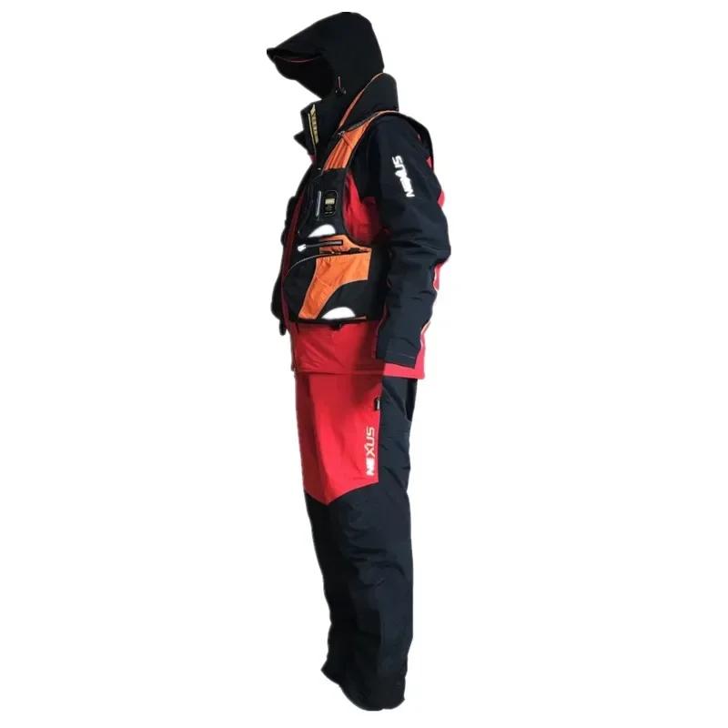 Ensemble veste et pantalon de pêche chauds pour hommes, imperméable, coupe-vent, olympiques d'extéri