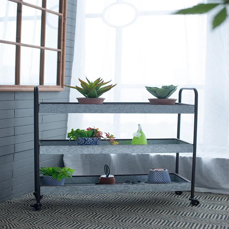 Étagère Galvanisée à 3 Niveaux, 35x12.5x40 Pouces