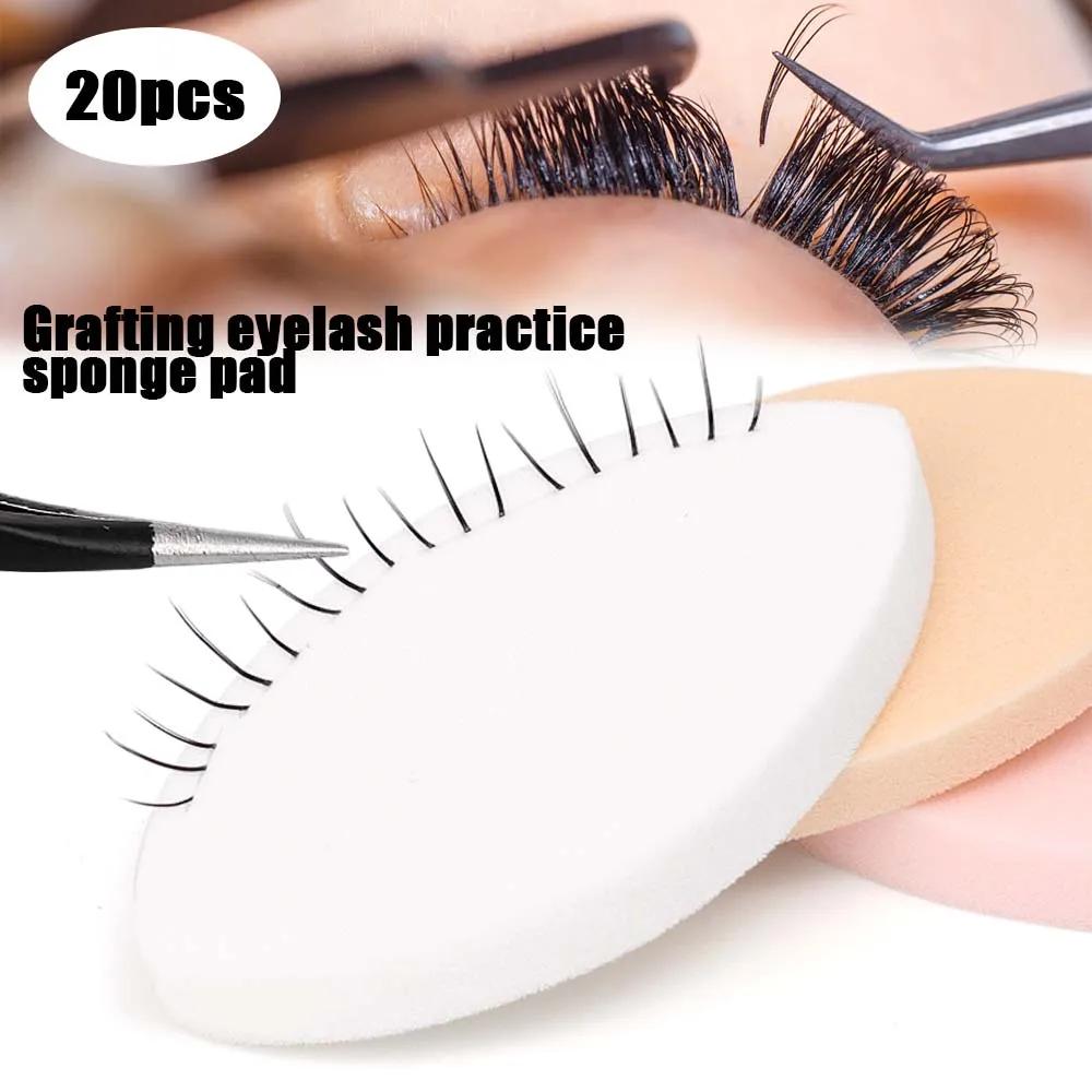 Coussinets de faux-cils en éponge douce, 60 pièces, tableau de cartes pour débutants, cils vaporeux,