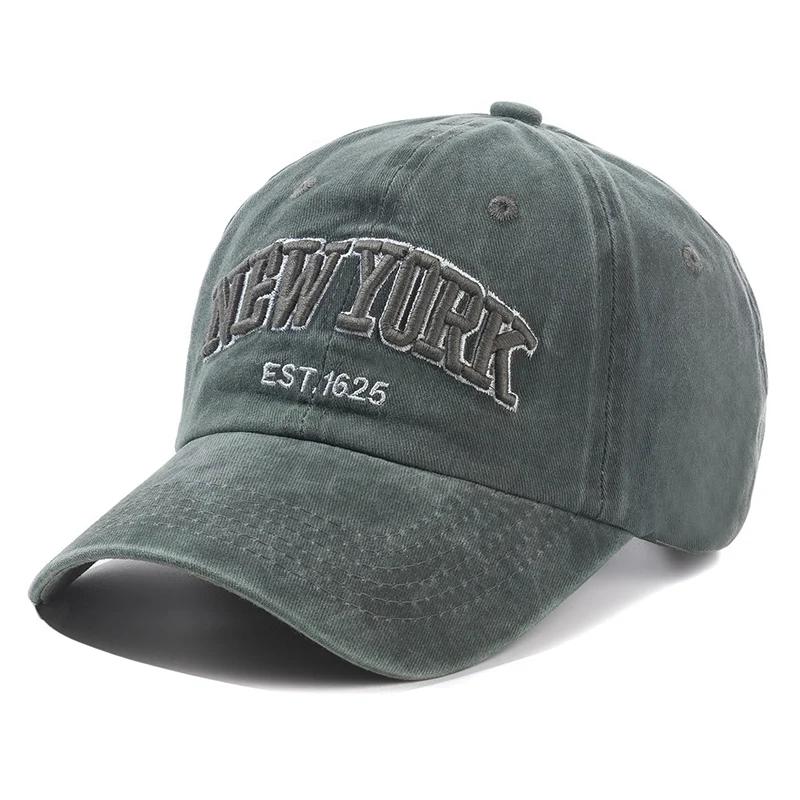 Casquette en coton délavé de New York pour hommes et femmes, Gorras à rabat, Casquette de Baseball,