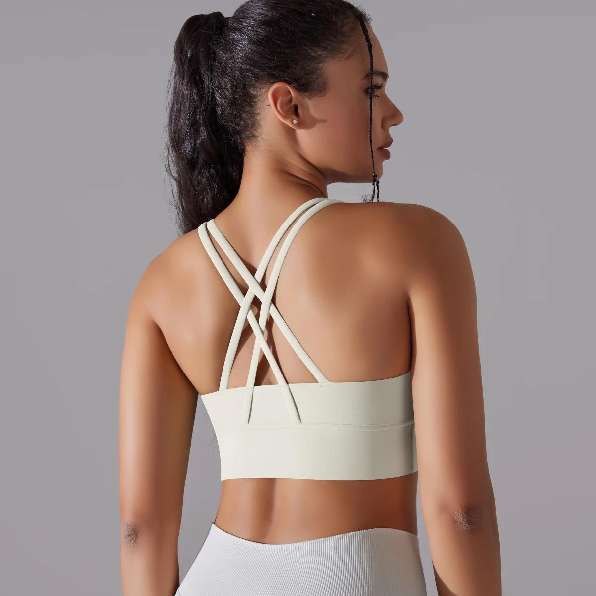 Soutien-gorge de sport pour femmes, Sexy, Yoga, soutien élevé, Impact, sous-vêtements de sport, cour