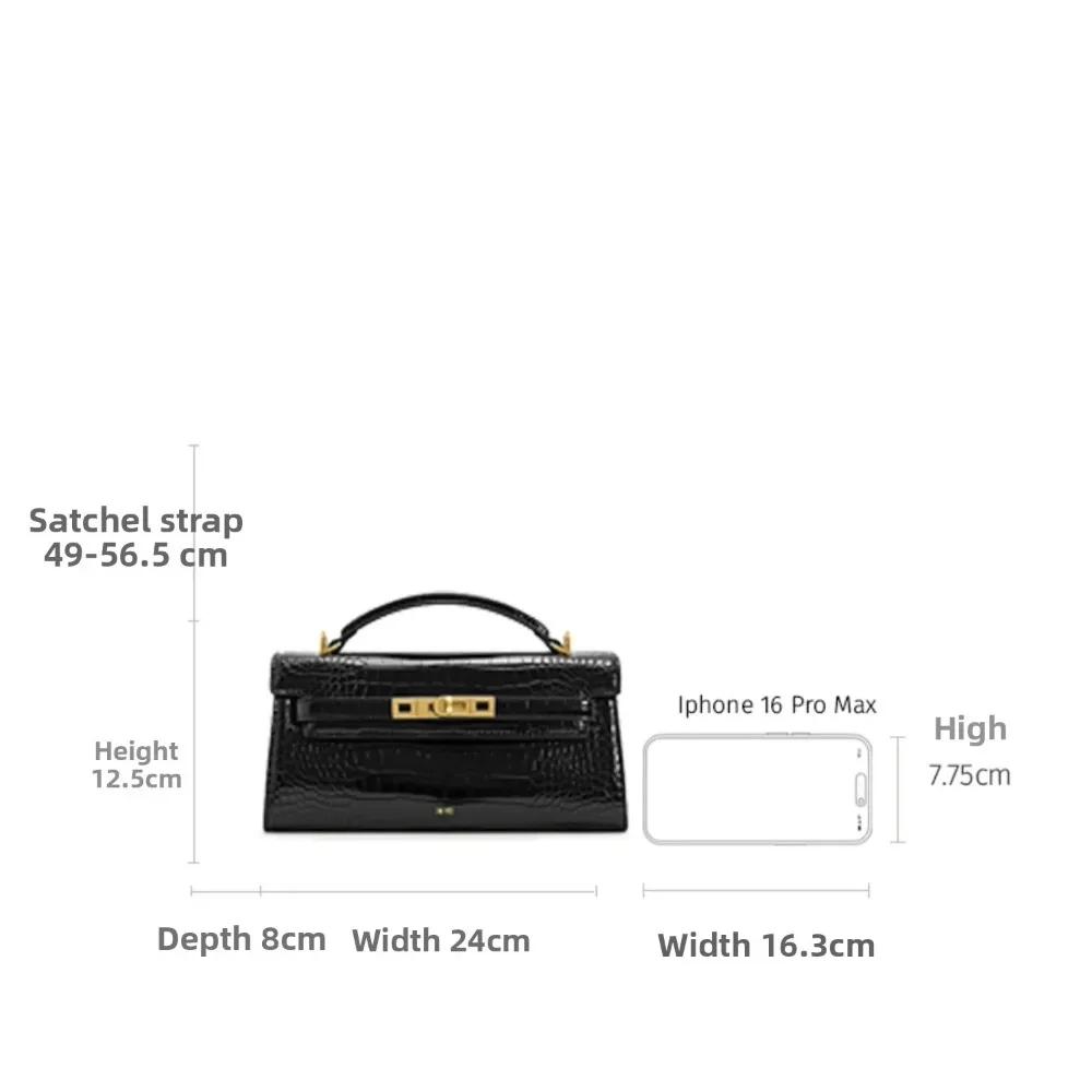 Sac à main de luxe JW PEI pour femme, motif crocodile gaufré, convertible en sac bandoulière, sac à
