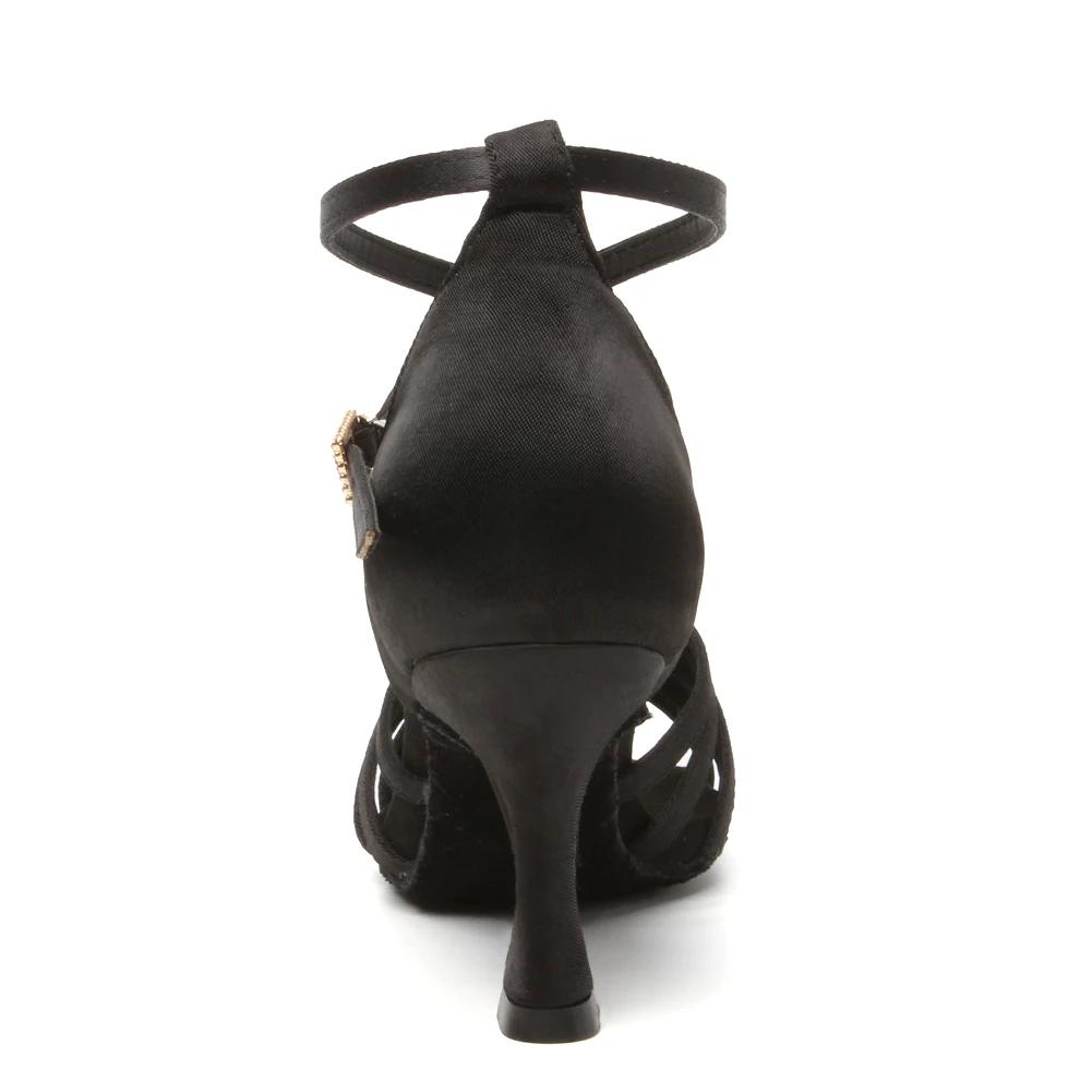 Chaussures de danse latine femme talons hauts - Tango et salon en daim, talons cubains confortables