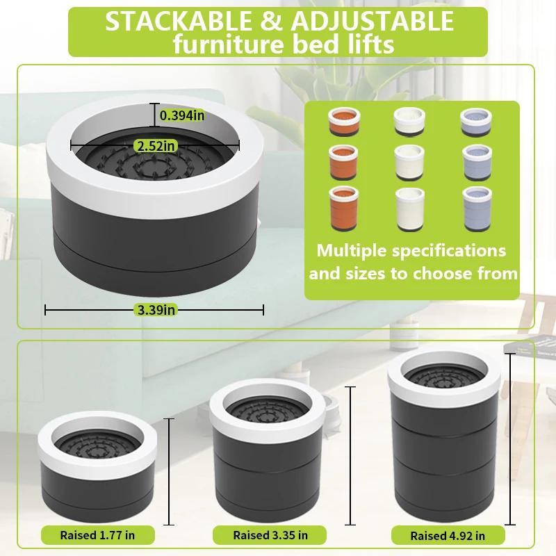 Coussinets de pieds rehaussants pour meubles empilables: coussinets de pieds de table, table à thé e