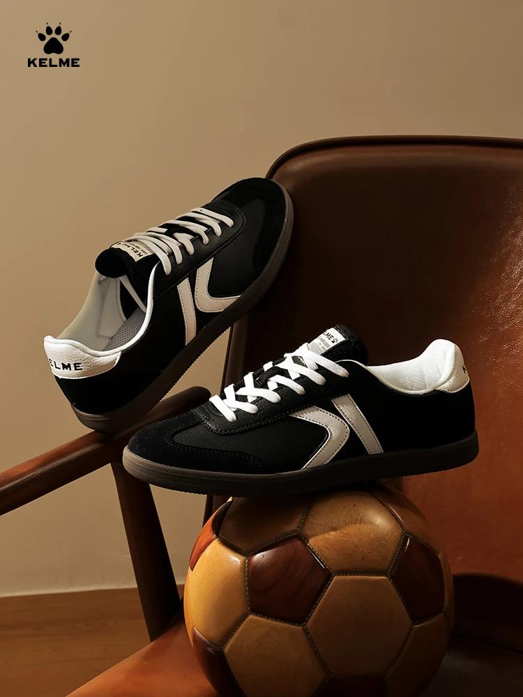 Chaussures d'entraînement Kelme allemandes - Baskets rétro légères blanches - Confortables pour fitness et plein air