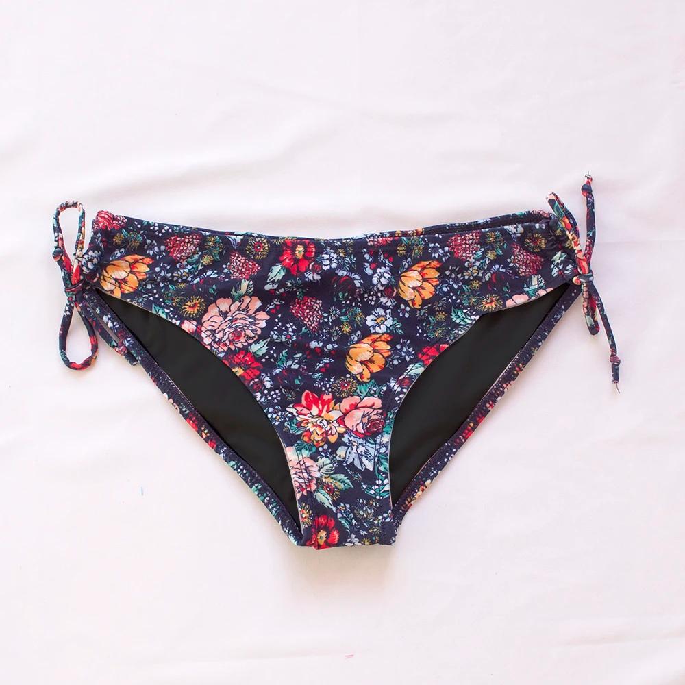 Bas de maillot de bain femme bandage floral 2026 - Tanga brésilien sexy pour plage et piscine
