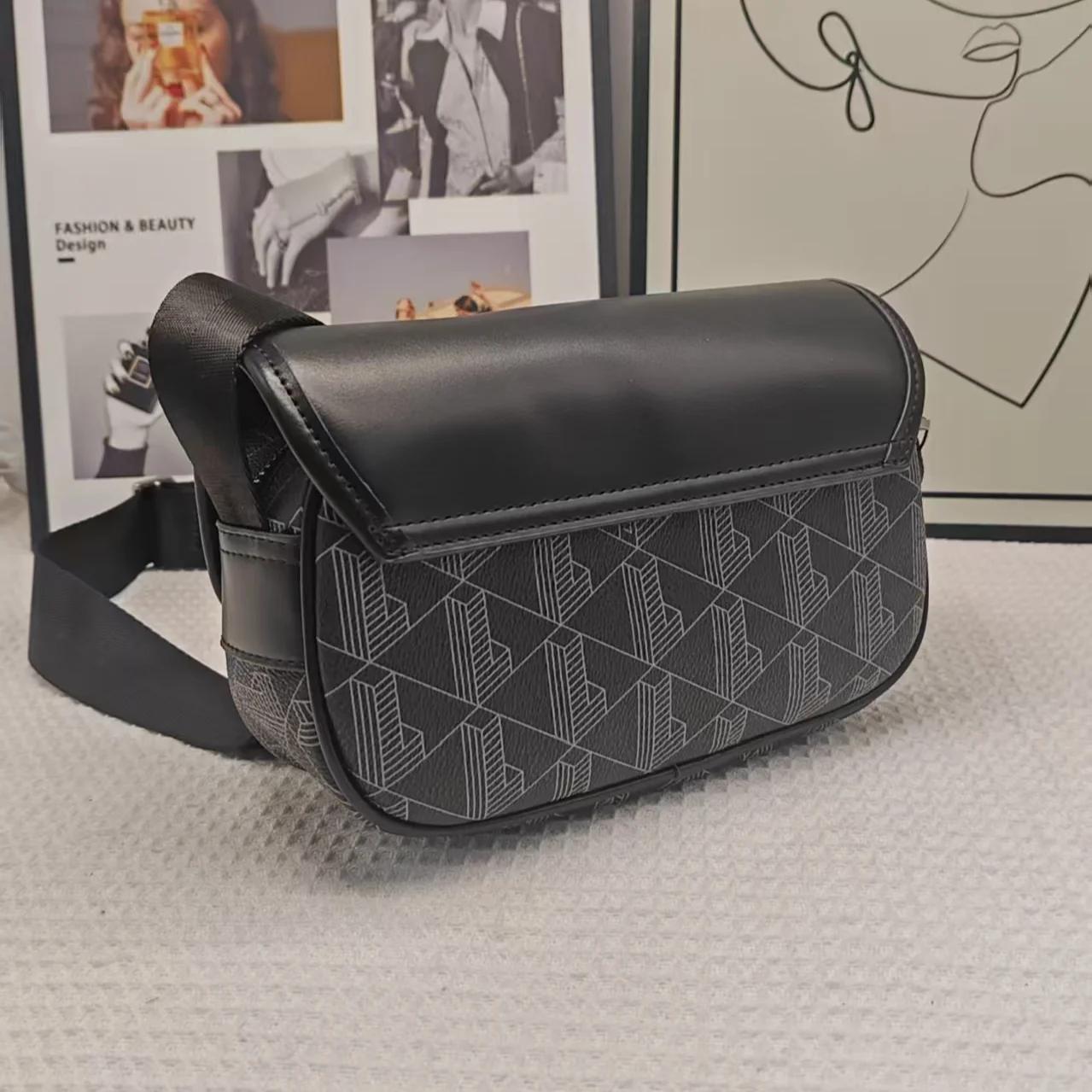 Nouveau sac messager rétro imprimé pour homme, sac bandoulière décontracté en PU tendance avec rabat
