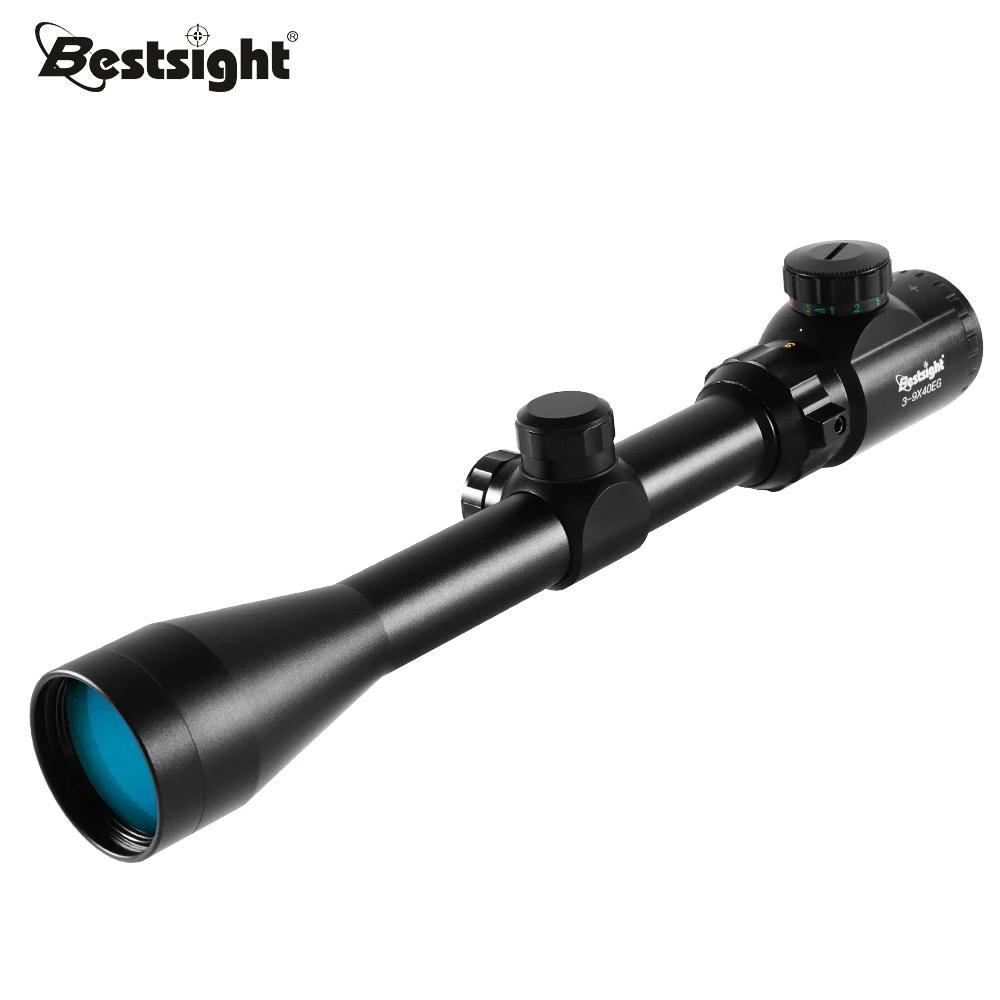 Lunette de chasse 3-9x40 avec illumination rouge ou verte, viseur optique avec montures, réticule Mi