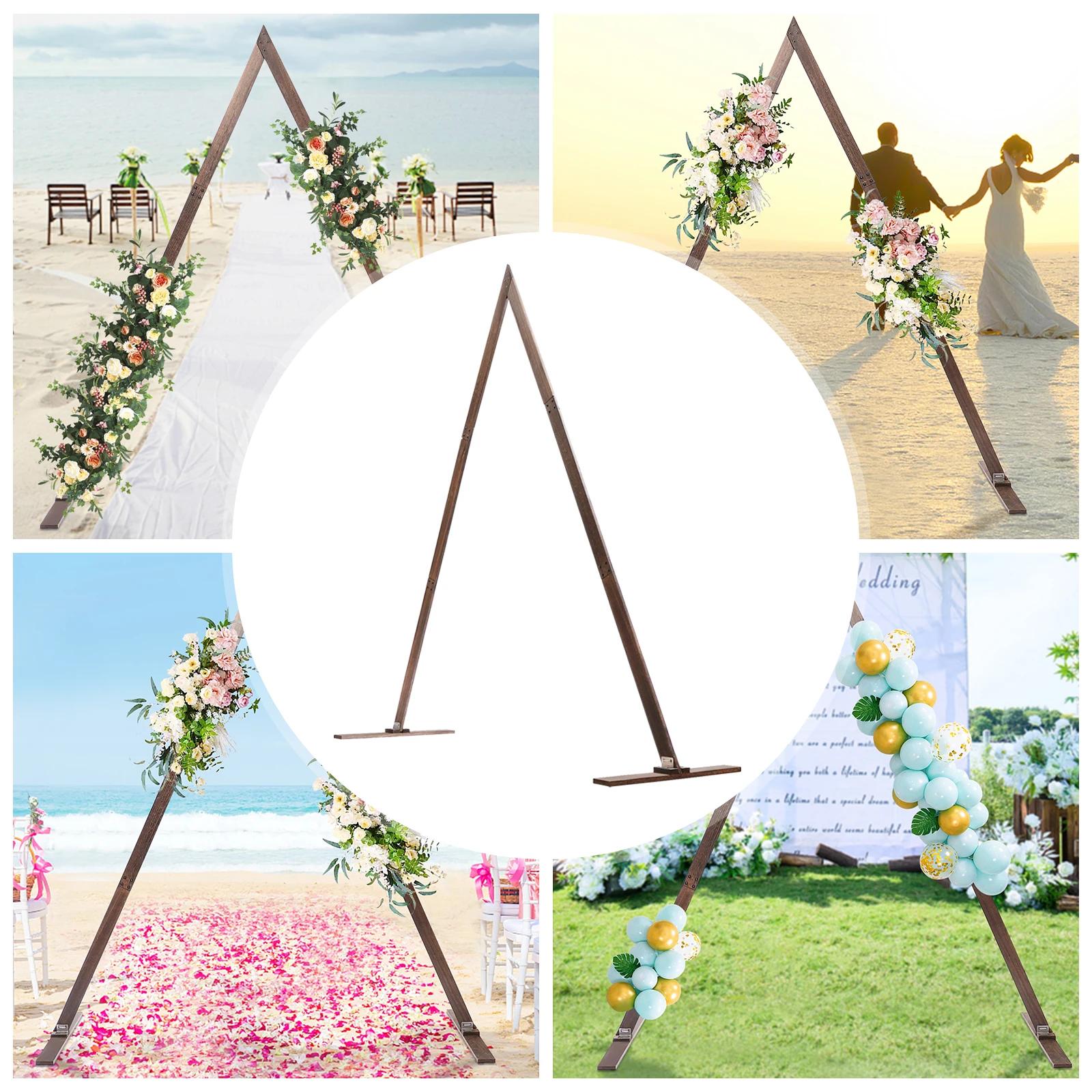 Arche de Mariage en Bois de 8,2 Pieds, Magnifique Support d'Arrière-Plan pour Cérémonie, Jardin