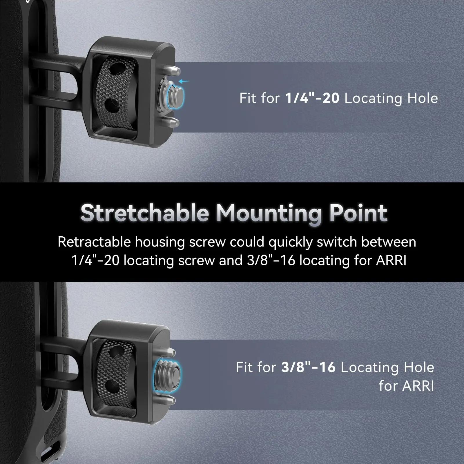 Poignée latérale SmallRig avec vis de localisation deux en un 1/4 "et 3/8", poignée universelle pour