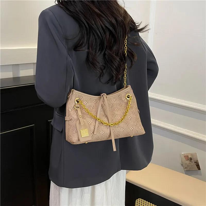 Sac fourre-tout grande capacité avec bandoulière chaîne – Sac à main imprimé à porter à l'épaule ou