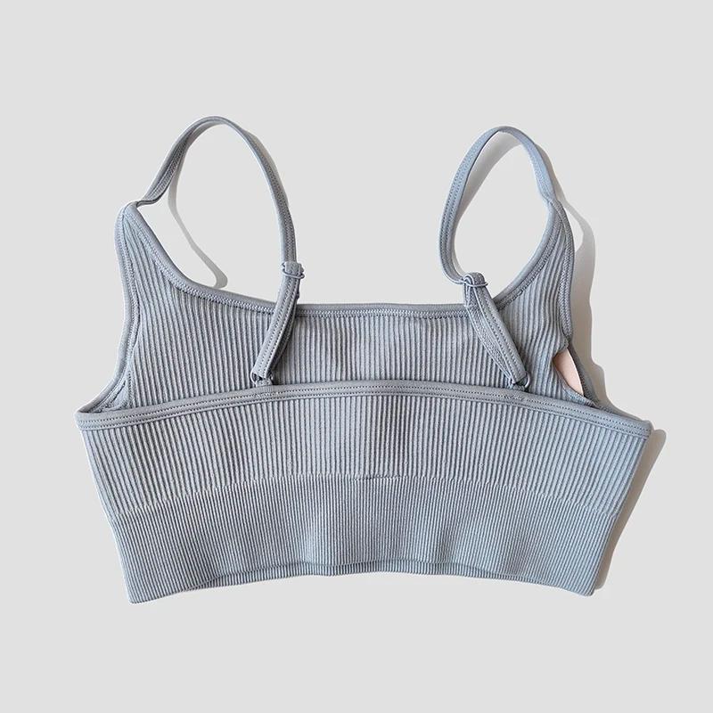 Soutien-gorge dos nu Sexy sans couture pour femmes, sous-vêtement, débardeur court, Yoga, Gym, Fitne
