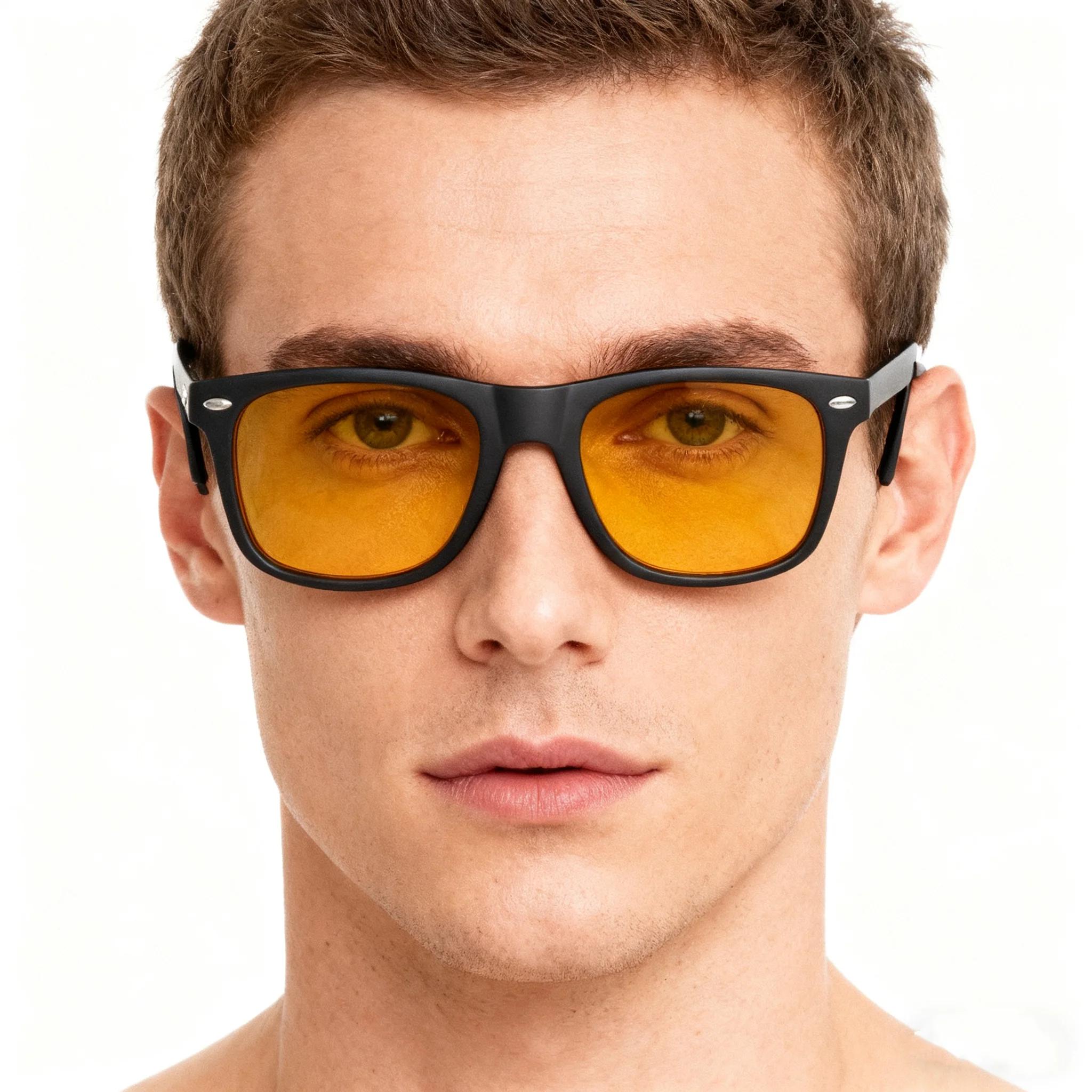 VIVIBEE Vision nocturne lumière bleue bloquant les lunettes hommes carré ordinateur Protection des y