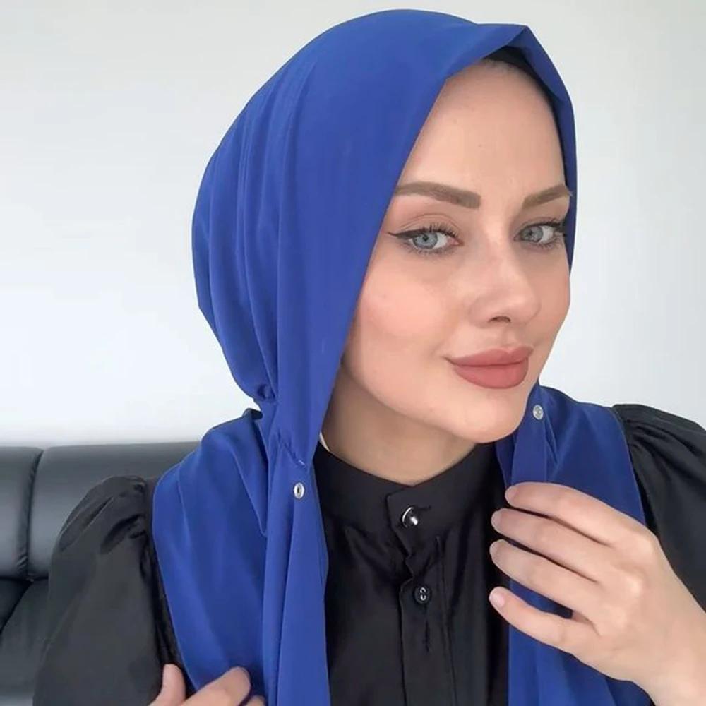 Prêt à porter fermeture Hijab instantané pour les femmes musulmanes couverture complète bandeau écha