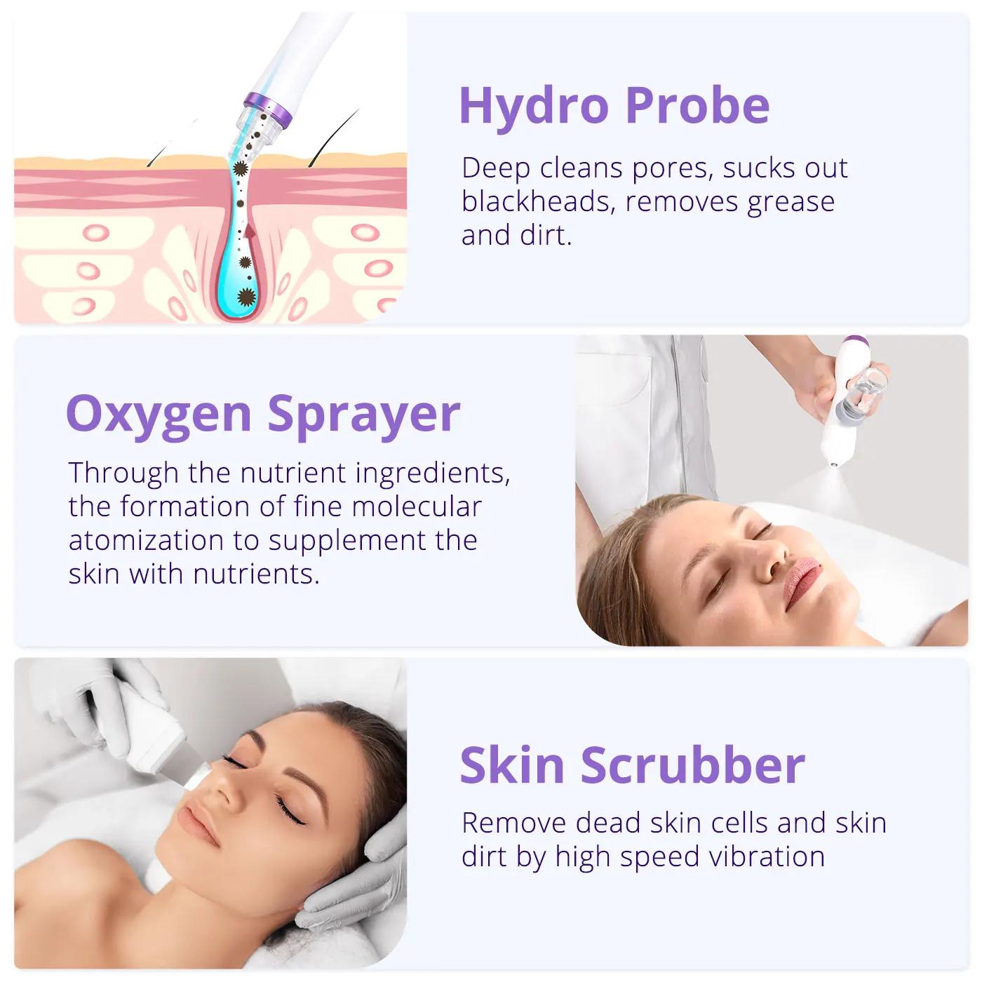 DermDelhi-Machine Hydro-Eau à Oxygène Professionnelle pour Soins de la Peau, Jet Peel Oxy Spray, Liv
