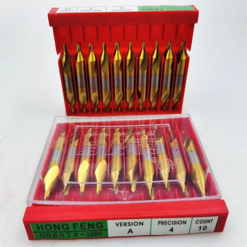 Foret central de Type A 0.5-10mm W6542 HSS plaqué titane, utilisé pour le traitement des métaux, cha