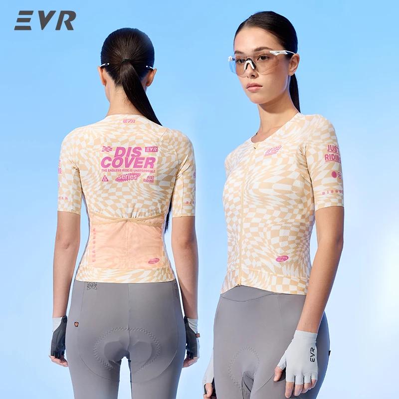 Maillot de cyclisme d'été EVR Pro pour femmes, vêtements de vélo légers, maillot de VTT avec poches,