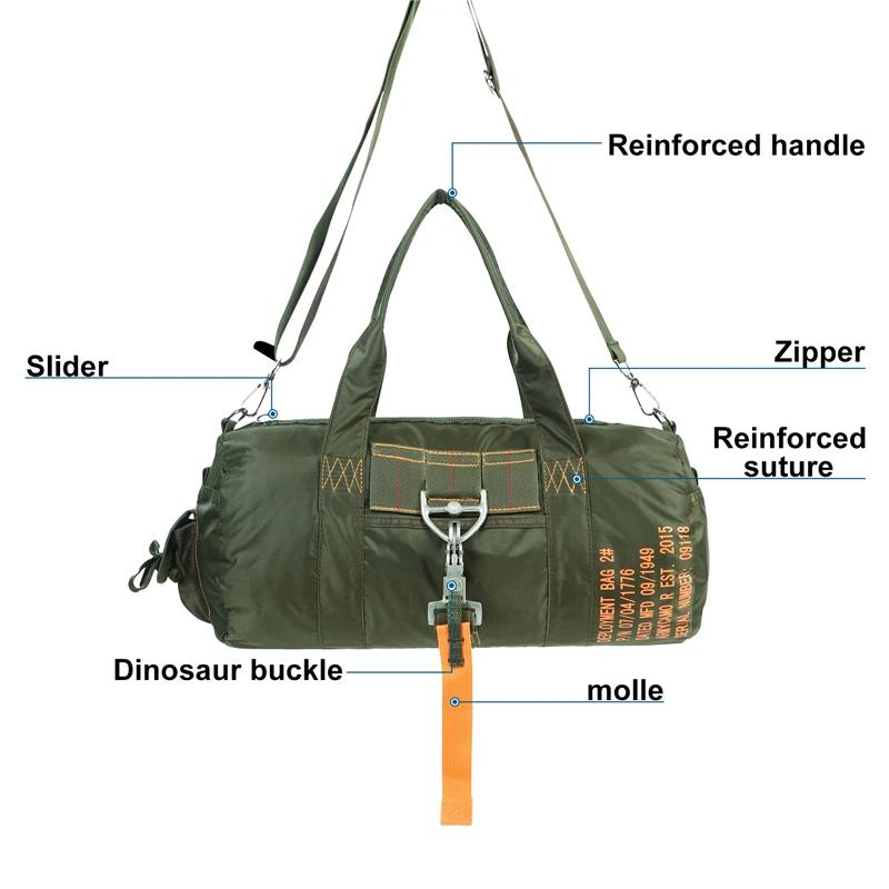 LQARMY-DulParachute dehors Duffle Bag, Nylon 1000D, Outdoor Travel Belt, Camping Dulbody Crossbody B