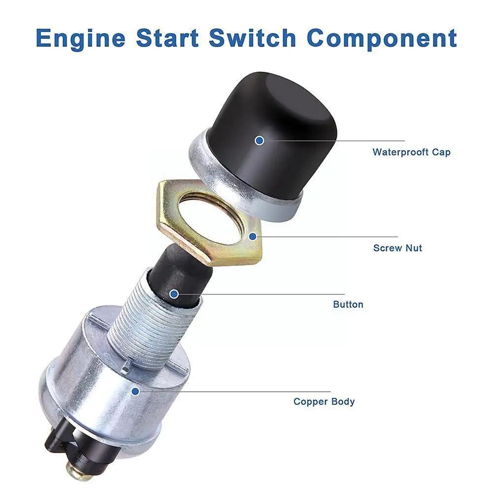 Interrupteur de démarrage étanche 60A DC 12V 24V, 1 pièce, interrupteur de démarrage de moteur de ca