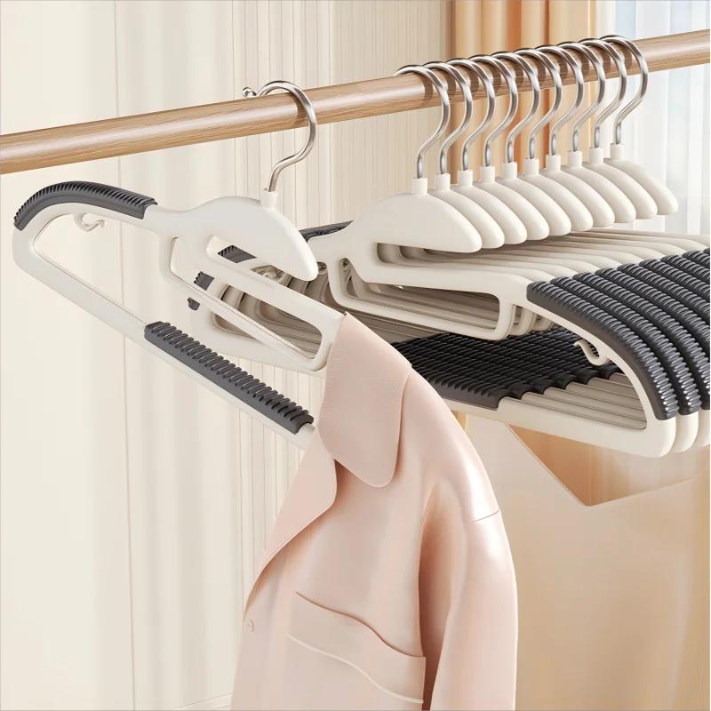 Cintre domestique multifonctionnel noir/Orange/gris, 10 pièces, humide et sec, adapté aux vêtements